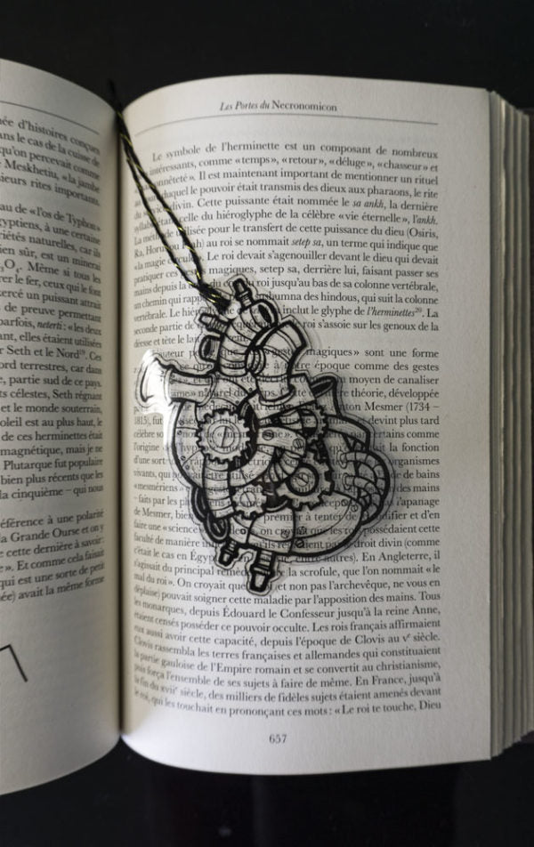 Marque Page Coeur steampunk
